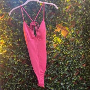 Lulu's Vibrant Pink Bodysuit